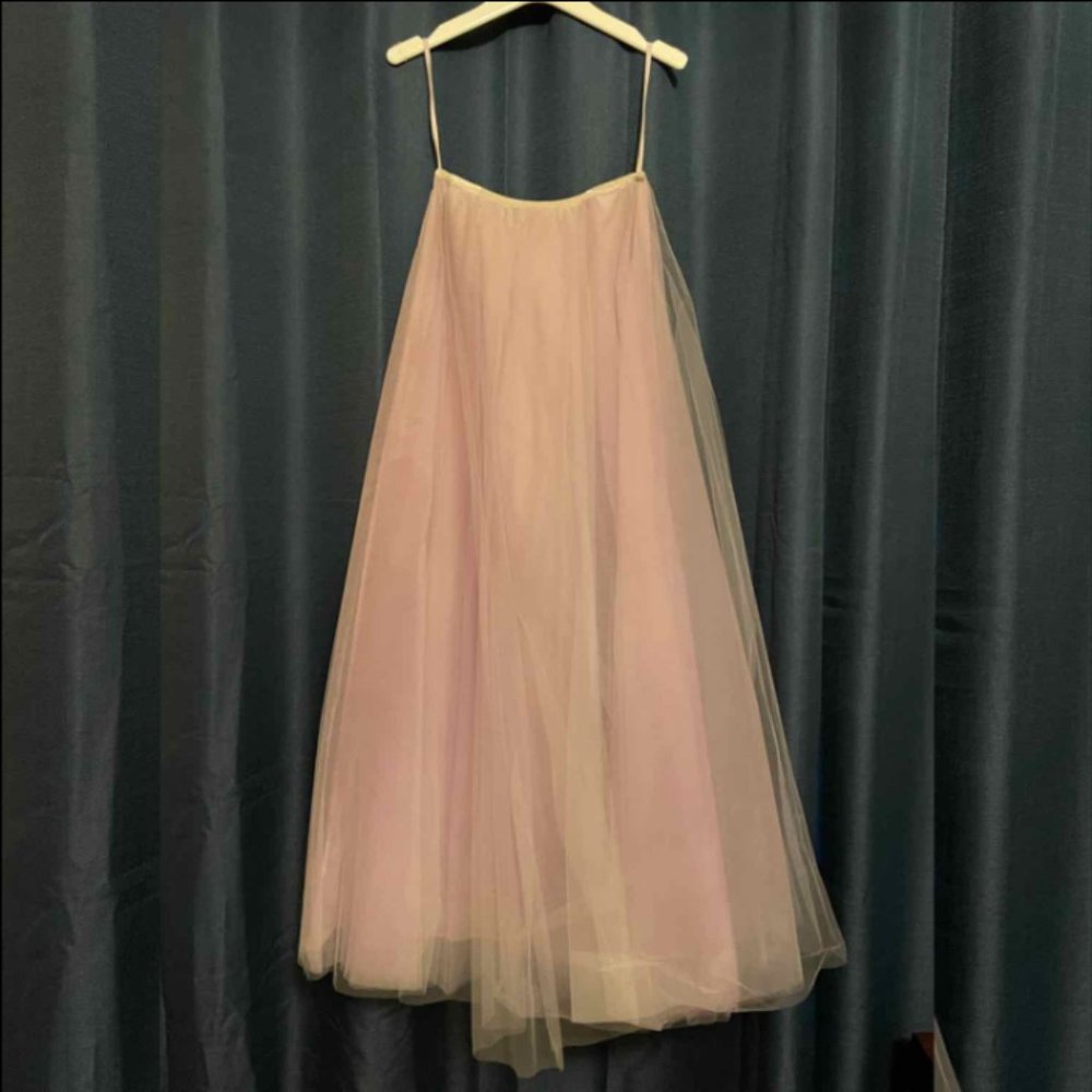Ralph Lauren Lavender Tulle 90s Vintage Maxi Skirt